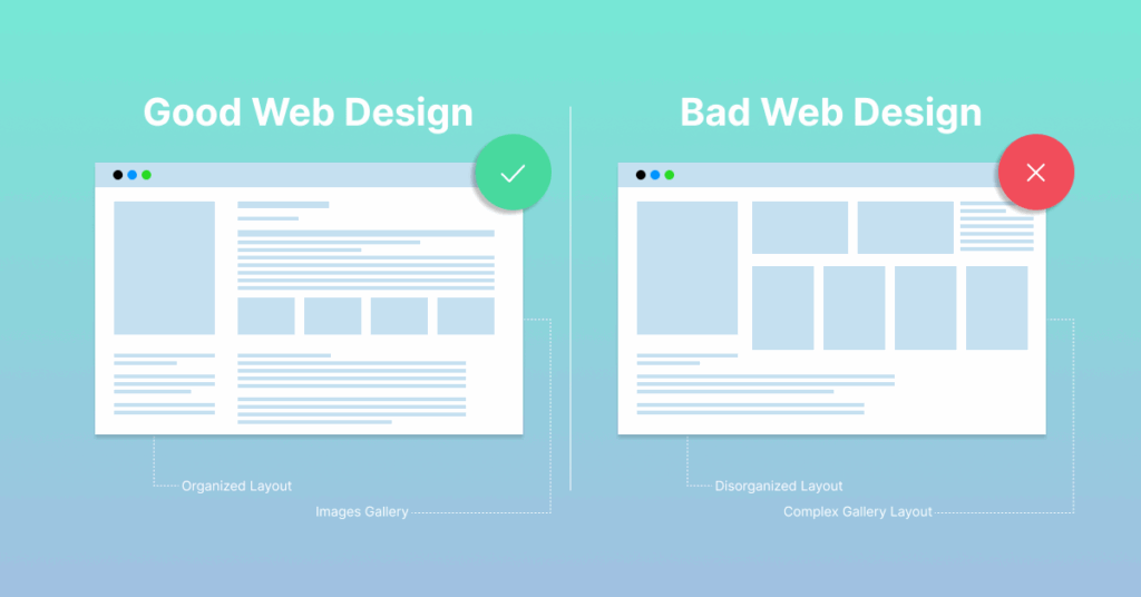 good vs bad web design