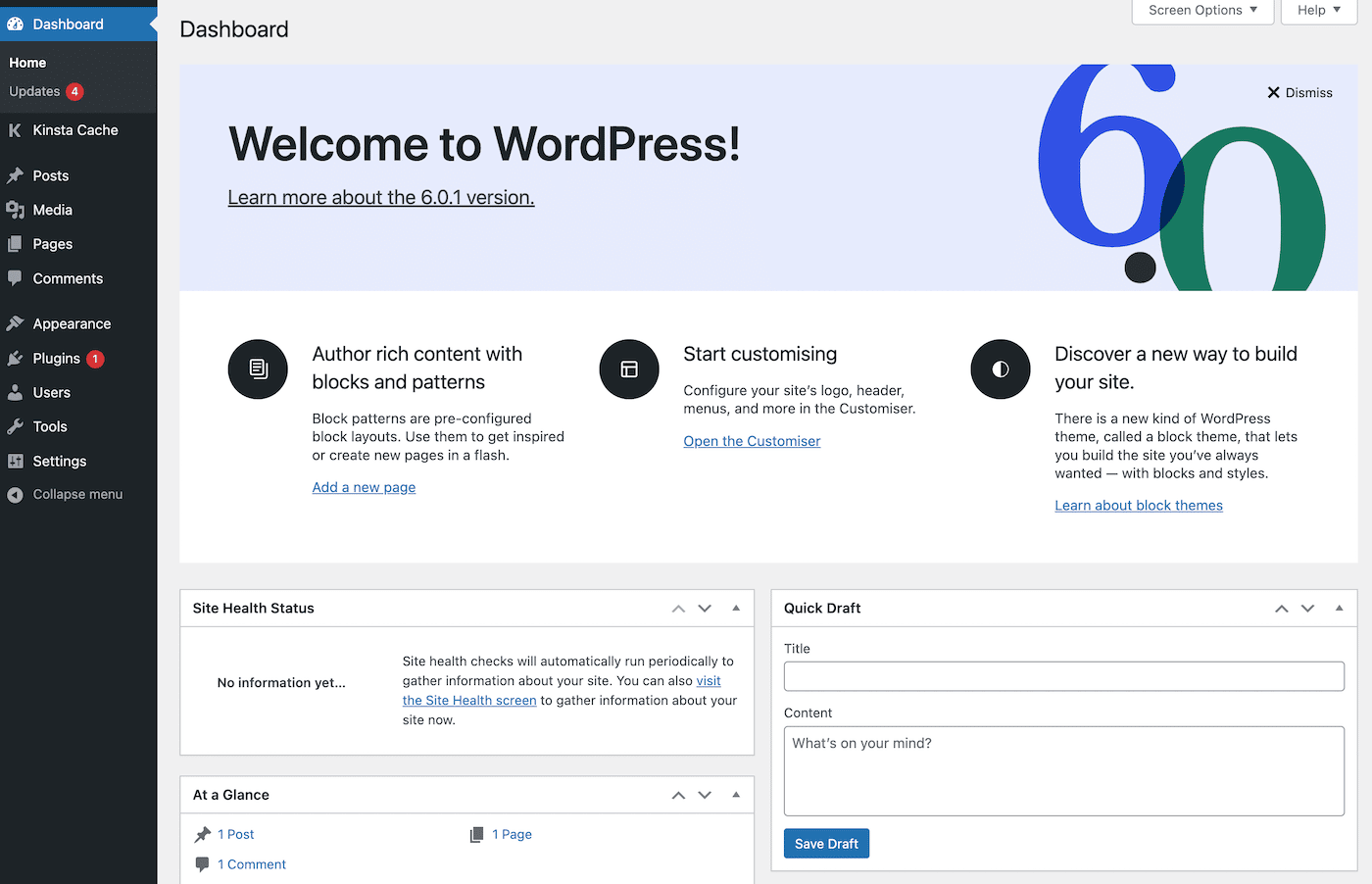 WordPress Dashboard